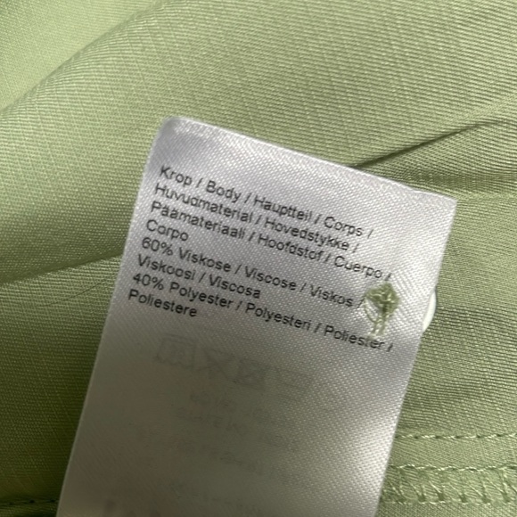 NWT -- MSCH Copenhagen - Elysee LS Shirt Dress sz L (US size 8) - light green - Picture 11 of 12